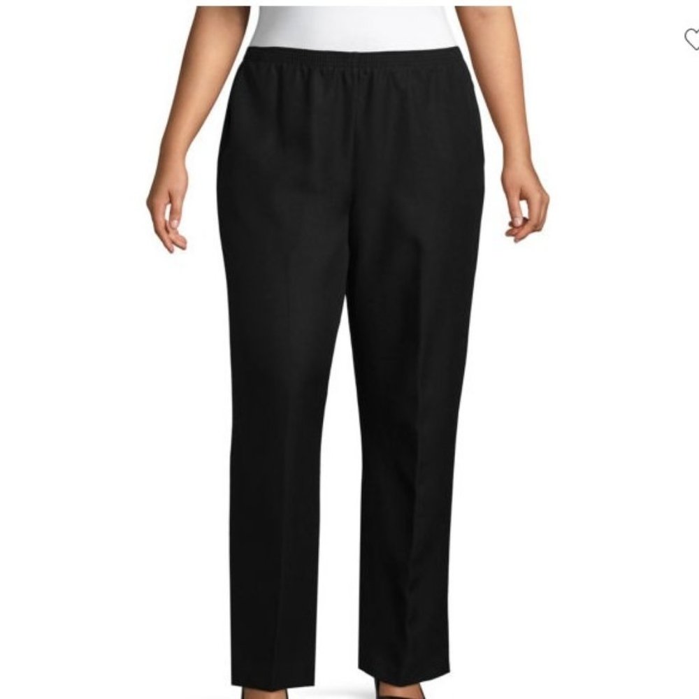 NWT Alfred Dunner Black Pull On Pants